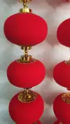Extra-large full red velvet lanterns, eight strings of Chinese knot pendants, festive wedding and festival supplies. Factory direct sales. Custom orders based on samples. Move to a new home Specification image